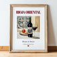 Rioja Oriental – Spanish Red Wine, Enoteca Painting, in wooden frame leaning on the floor