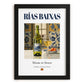 Rías Baixas – Spanish White Wine, Tasting Room Wall Decor, in sleek black frame