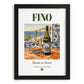 Fino – Spanish Dessert Wine, Enoteca Print, in sleek black frame