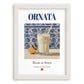Orxata – Spanish Beverage Drink, Cocktail Lounge Poster, placed in minimal white frame