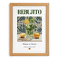 Rebujito – Spanish Cocktail Drink, Beach Bar Painting, set in oak frame