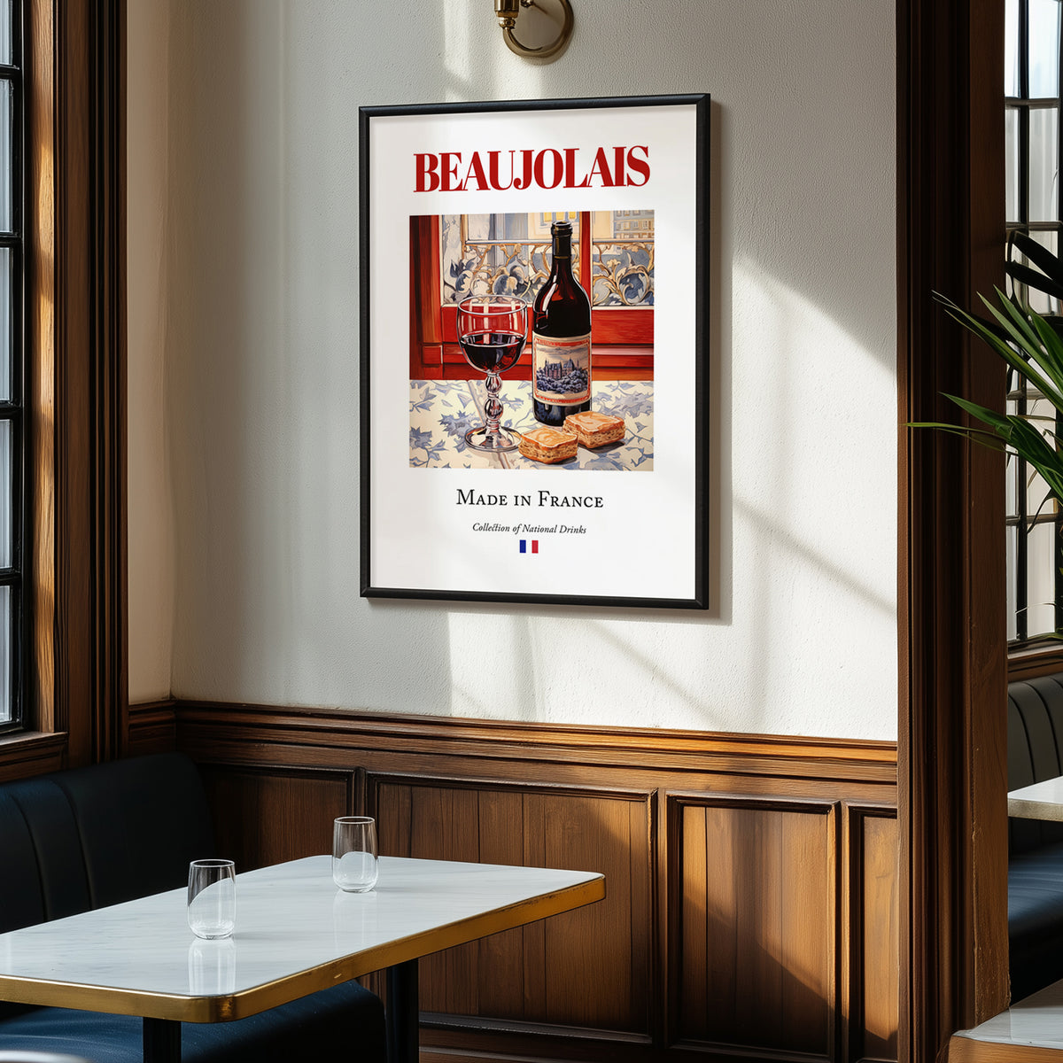Beaujolais – French Red Wine, Vinoteca Painting, clean layout with no caption
