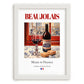 Beaujolais – French Red Wine, Vinoteca Painting, placed in minimal white frame