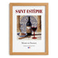 Saint-Estèphe – French Red Wine, Wine Bar Still Life, set in oak frame
