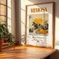 Mimosa – French Cocktail Drink, Beach Bar Art, no-text version framed in wood