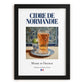 Cidre de Normandie – French Cider Cider, Cidreria Print, in sleek black frame
