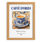 Caffè d'Orzo – Italian Coffee, Konditorei Painting, set in oak frame
