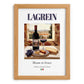 Lagrein – Italian Red Wine, Wine Bar Wall Art, set in oak frame