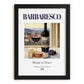 Barbaresco – Italian Red Wine, Tasting Room Print, in sleek black frame