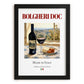 Bolgheri DOC – Italian Red Wine, Vinoteca Print, in sleek black frame