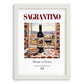Sagrantino – Italian Red Wine, Wine Bar Wall Art, placed in minimal white frame
