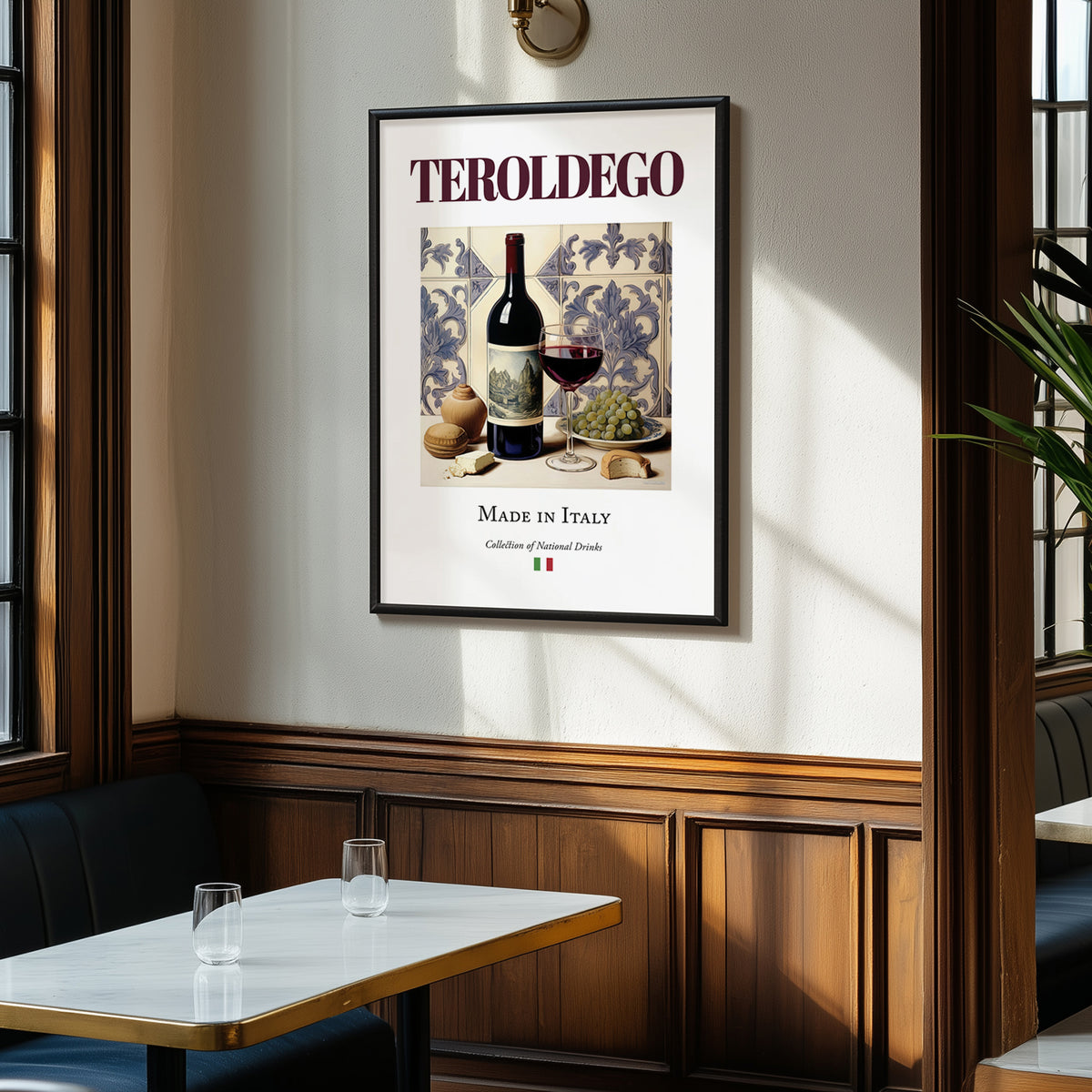 Teroldego – Italian Red Wine, Enoteca Still Life, clean layout with no caption