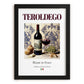 Teroldego – Italian Red Wine, Enoteca Still Life, in sleek black frame