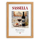 Sassella – Italian Red Wine, Vinoteca Still Life, set in oak frame
