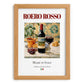 Roero Rosso – Italian Red Wine, Vineyard Terrace Poster, set in oak frame
