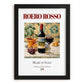 Roero Rosso – Italian Red Wine, Vineyard Terrace Poster, in sleek black frame