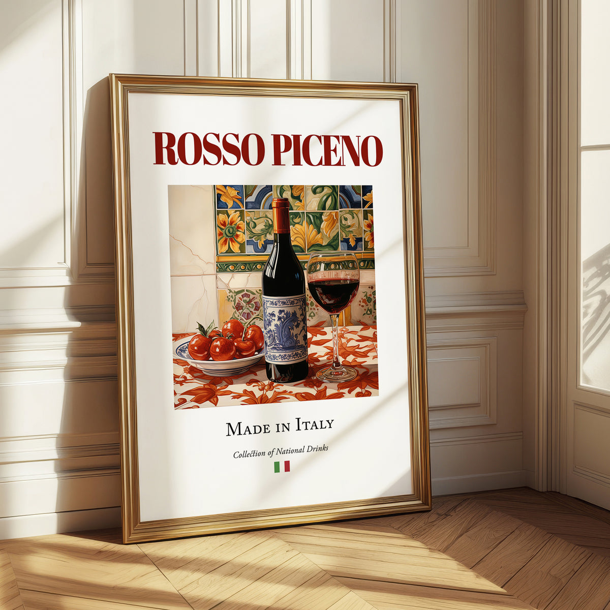 Rosso Piceno – Italian Red Wine, Vineyard Terrace Print
