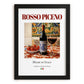Rosso Piceno – Italian Red Wine, Vineyard Terrace Print, in sleek black frame