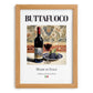 Buttafuoco – Italian Red Wine, Bodega Print, set in oak frame