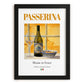 Passerina – Italian White Wine, Vinoteca Painting, in sleek black frame