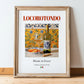 Locorotondo – Italian White Wine, Wine Bar Painting, in wooden frame leaning on the floor