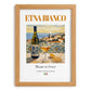 Etna Bianco – Italian White Wine, Vinoteca Print, set in oak frame