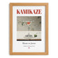 Kamikaze – Japanese Cocktail Drink, Beach Bar Print, set in oak frame