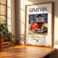 Ginjinha – Portuguese Spirit Drink, Rooftop Terrace Painting, no-text version framed in wood