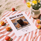 Root Beer – American Beverage Drink, Speakeasy Print, unframed on coastal sand