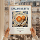 English Muffin – English Bread Dish, Restaurant Poster, styled in a charming Paris street view