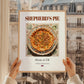 Shepherd's Pie – English Dish, Brasserie Illustration, styled in a charming Paris street view