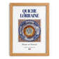 Quiche Lorraine – French Dish, Farmhouse Kitchen Wall Art, set in oak frame