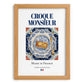 Croque Monsieur – French Snack Dish, Brasserie Poster, set in oak frame