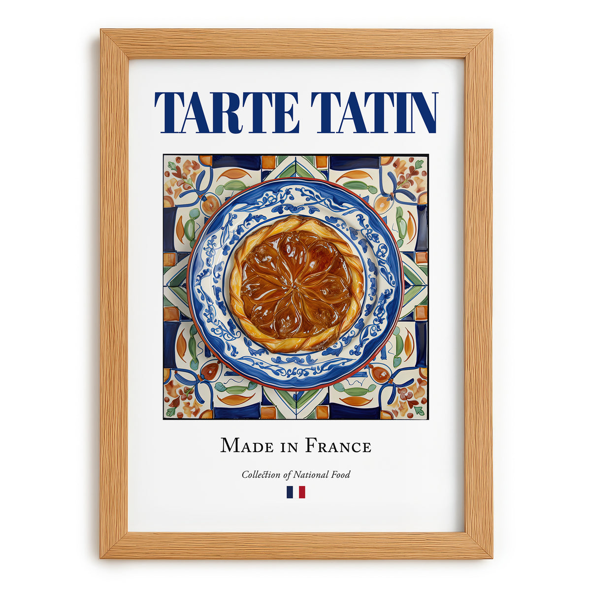 Tarte Tatin – French Dessert Dish, Tavern Poster, set in oak frame