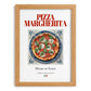 Pizza Margherita – Italian Pizza, Trattoria Wall Art, set in oak frame