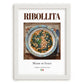 Ribollita – Italian Soup Dish, Food Bar Print, placed in minimal white frame