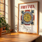 Frittata – Italian Snack Dish, Farmhouse Kitchen Print, no-text version framed in wood