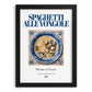 Spaghetti alle Vongole – Italian Pasta, Restaurant Still Life, in sleek black frame