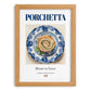 Porchetta – Italian Meat Dish, Tavern Print, set in oak frame