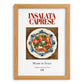 Insalata Caprese – Italian Salad Dish, Food Bar Painting, set in oak frame