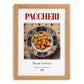 Paccheri – Italian Pasta, Ristorante Poster, set in oak frame
