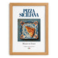 Sicilian Pizza – Italian Pizza, Trattoria Wall Art, set in oak frame