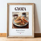 Gyoza – Japanese Dish, Bistro Painting, in wooden frame leaning on the floor