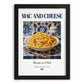 Mac and Cheese – American Dish, Fine Dining Restaurant Poster, in sleek black frame