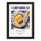 Cornbread – American Bread Dish, Brasserie Art, in sleek black frame