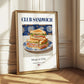 Club Sandwich – American Dish, Café Wall Decor
