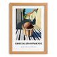 Gelato Cioccolato Fondente – Italian Urban Café Scene, Gelato Print, set in oak frame