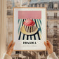 Fragola – on Striped Tablecloth, Gelato Still Life, styled in a charming Paris street view