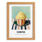 Limone – on Striped Tablecloth, Gelato Wall Painting, set in oak frame