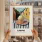 Gelato Limone – Italian Café on the Corner, Gelato Illustration, styled in a charming Paris street view